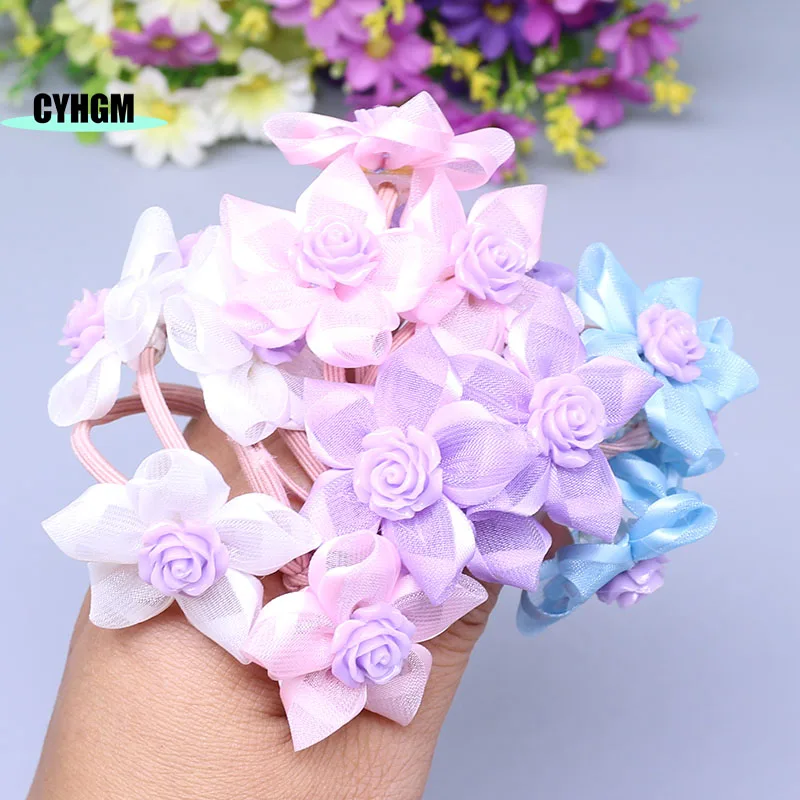 

Fashion new ribbon kawaii silk gilrs Elastic hair band hair ties Women's Hair Accessories C02-1
