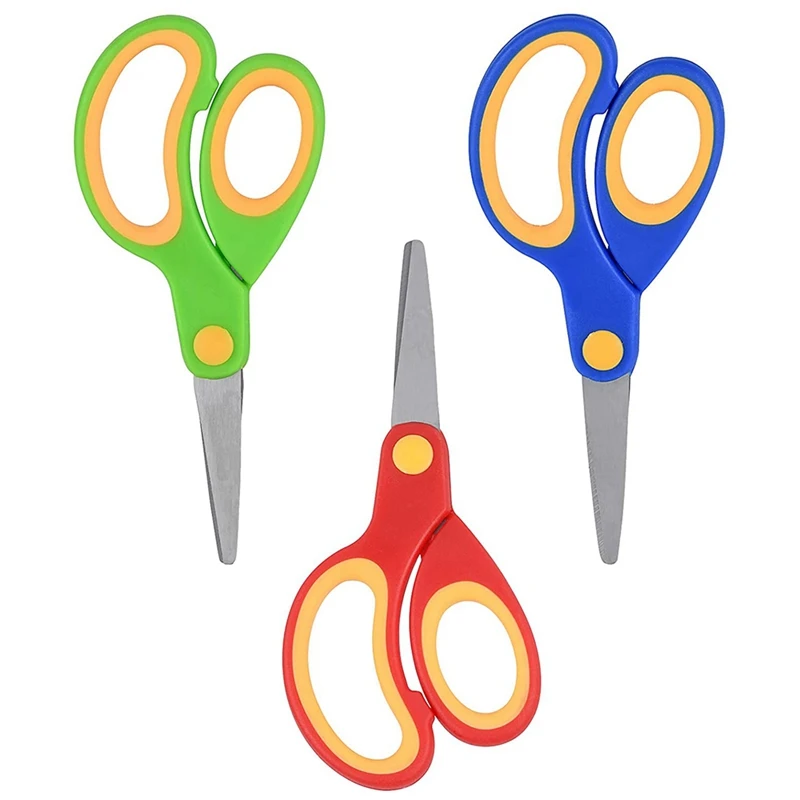

Children's Scissors 5 Inch Soft And Dull-Press School Student Children's Scissors Handmade Scissors (36 Pieces)