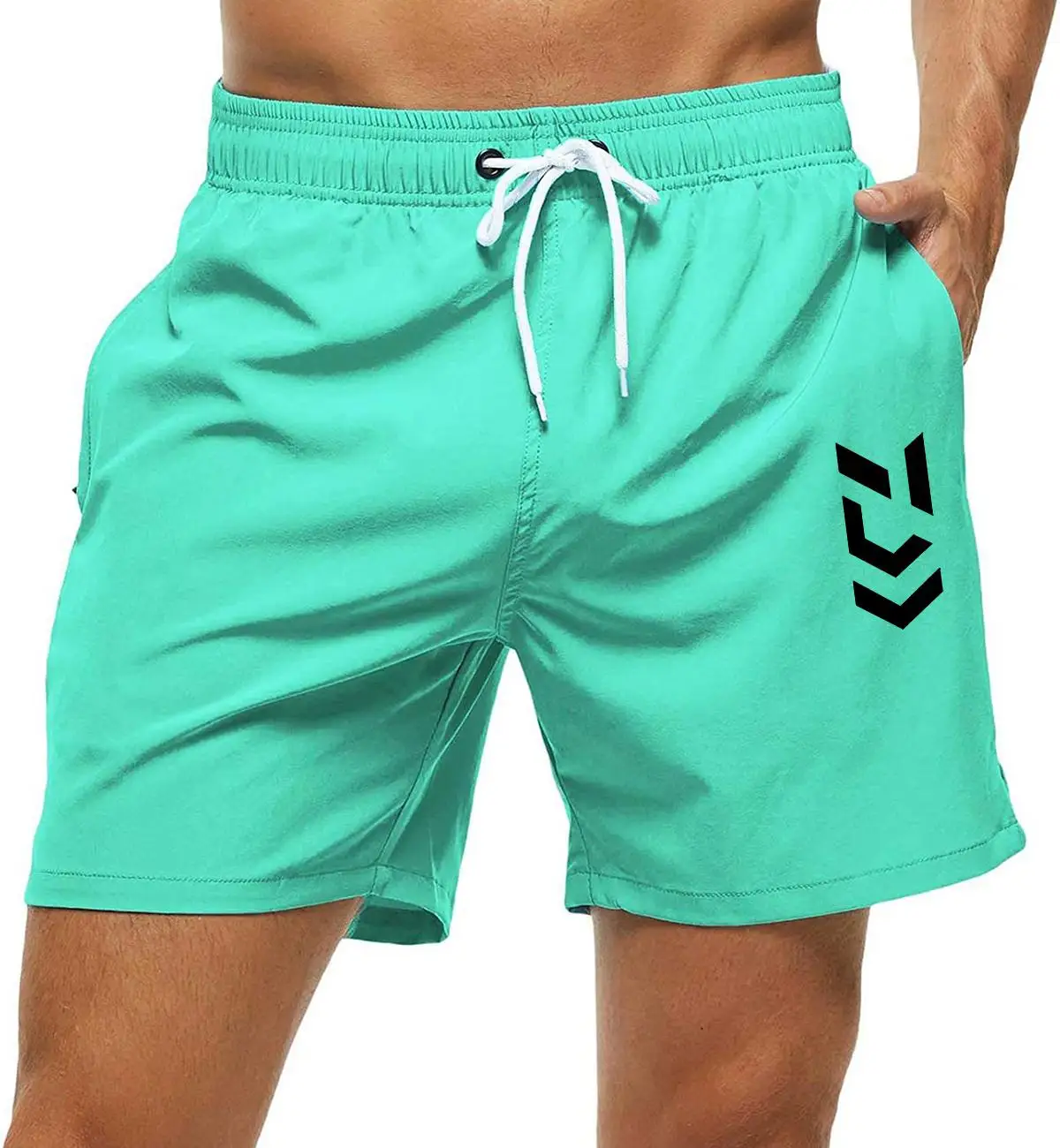 

Летние Новые свободные разноцветные пляжные пятиконечные брюки мужские трендовые спортивные шорты с эластичным поясом высокого качества