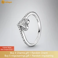 volayer 925 sterling silver rings sparkling wishbone heart ring original 925 women rings ngagement rings women jewelry gift