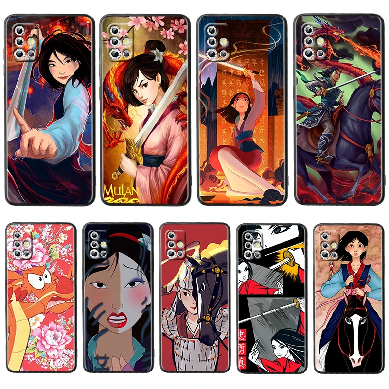 

Disney princess female general Mulan Phone Case For Samsung Galaxy A91 A81 A71 A51 5G 4G A41 A31 A21 A11 Core A42 A02 A12 Cover