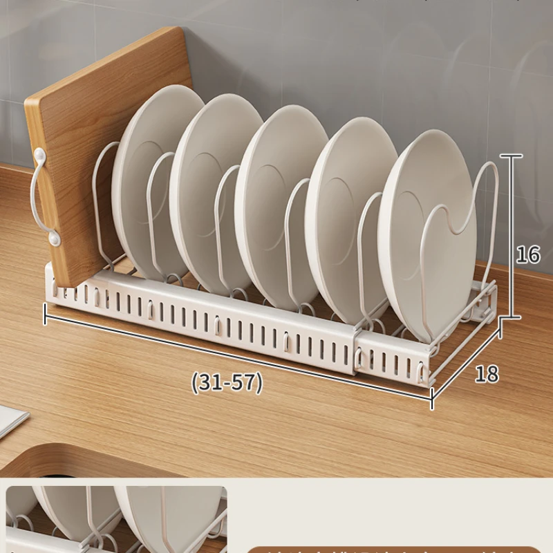 

SH 2023 Year New Aoliviya Official New Kitchen Bowls, Dishes and Plates Cookware Storage Rack Retractable Pot Rack Storage Rack