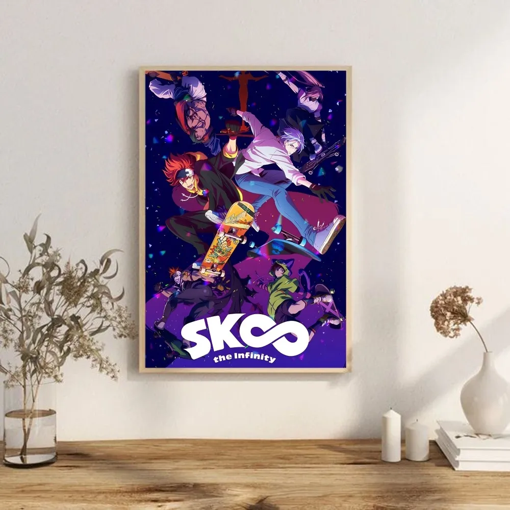 SK8 Бесконечность скейтборд аниме плакаты клейкий Декор Картина на стену белая