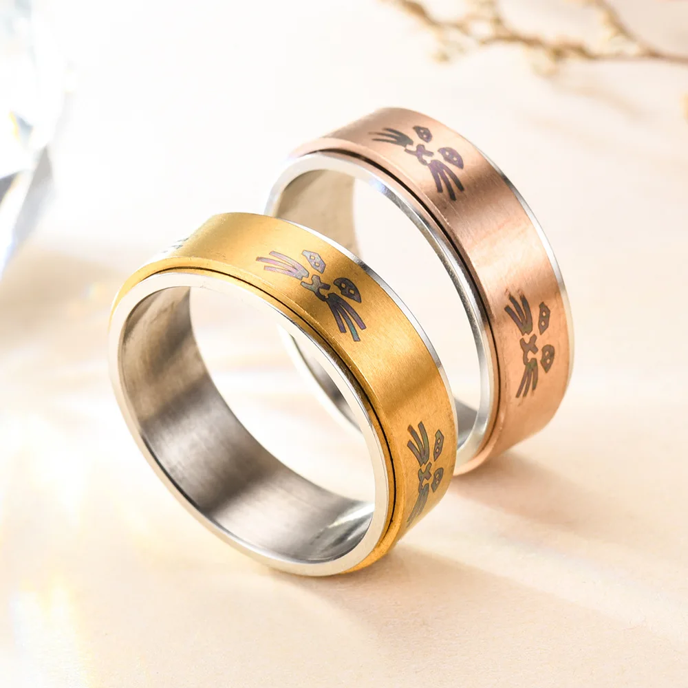 Кольца антистрессовые вращающиеся из нержавеющей стали для мужчин и женщин |