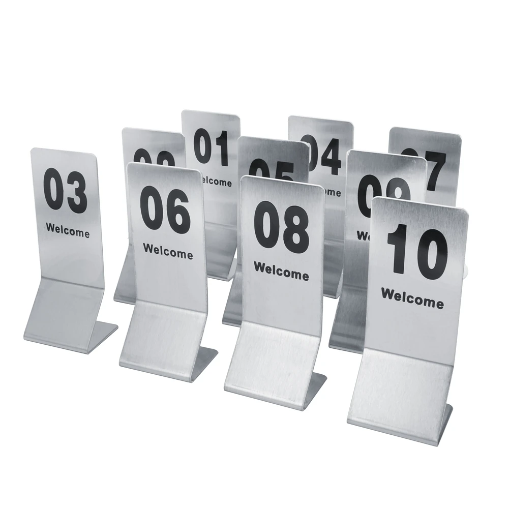 

Stainless Steel 1-10 Double-side Table Numbers Props for Wedding Party Decoration table table