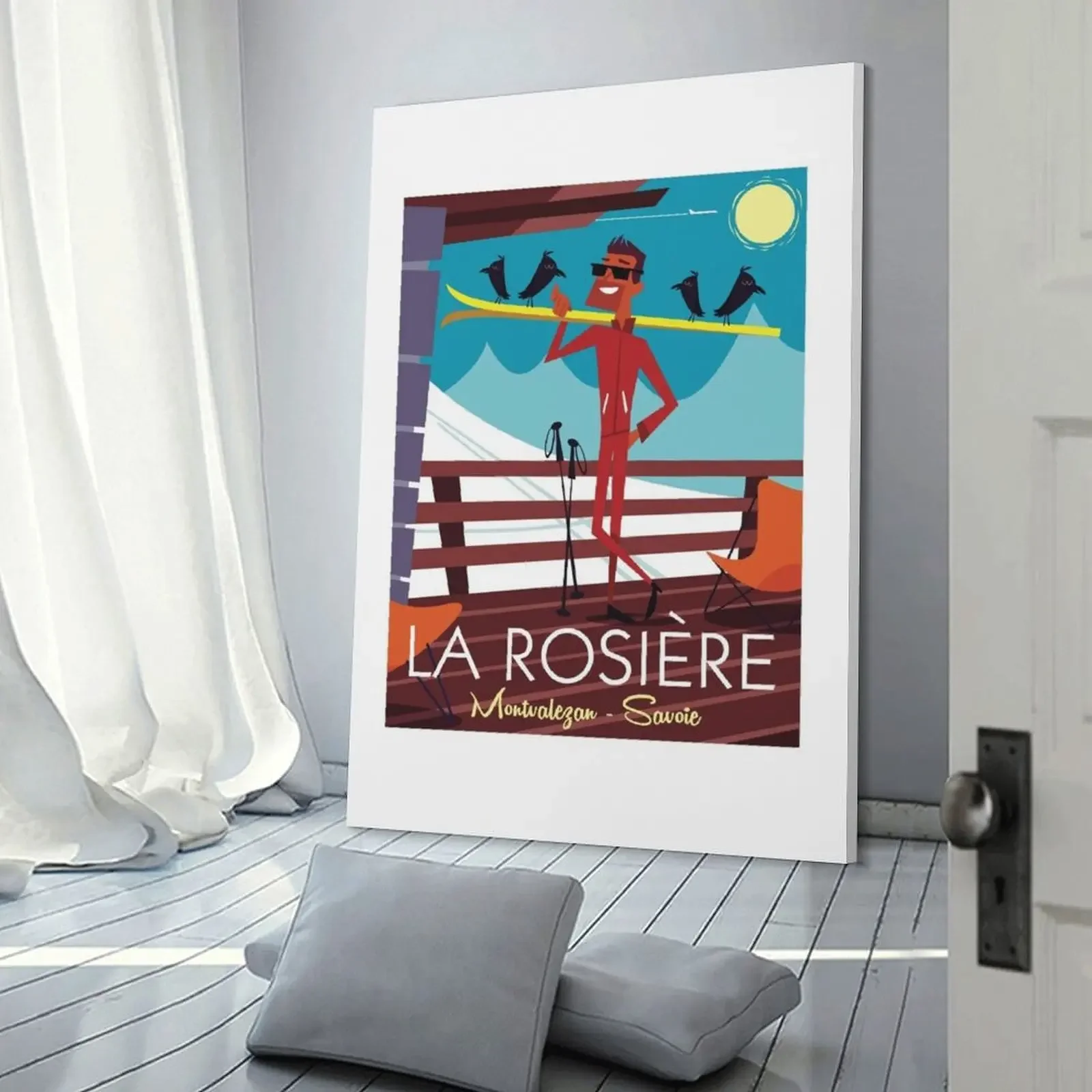 Лыжный плакат La Rosiere холст картина настенное искусство украшение рамка