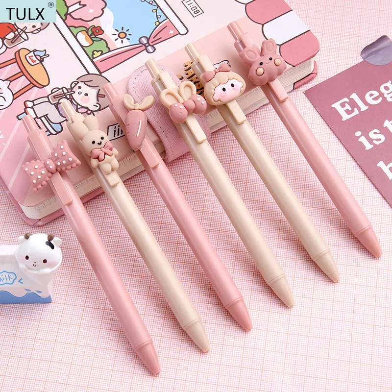 

TULX 6PCS kawaii pens school supplies stationery cute stationary supplies cute gel pens school supplies kawaii