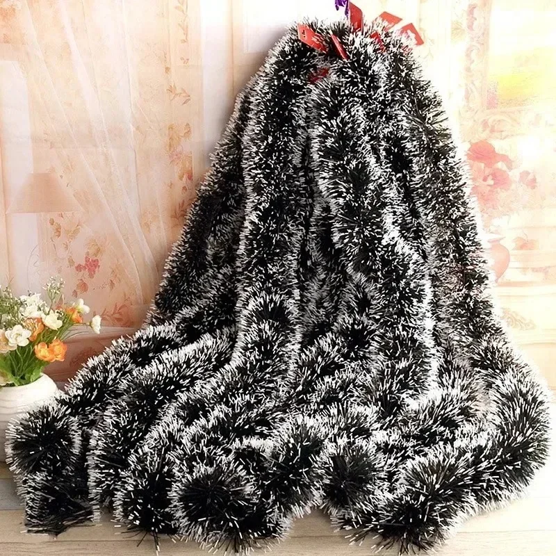 Оптовая продажа рождественская лента гирлянда ленты с мишурой зеленая трость