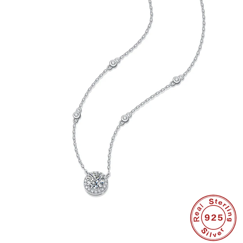 

Кулон с муассанитом из серебра 6,5 пробы, 18 К, 1 карат, 925 мм