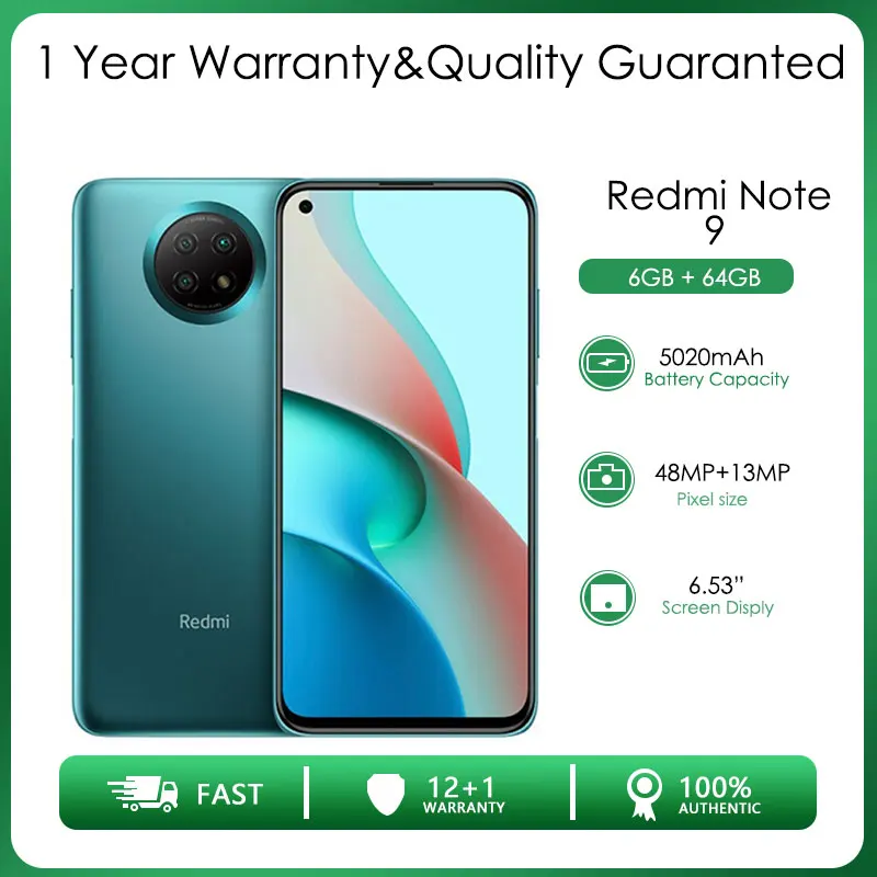 Сотовый телефон Xiaomi Redmi Note 9T (стандартная версия) ОЗУ 6 ГБ + ПЗУ 128 Восьмиядерный