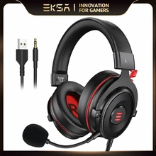 EKSA Gaming Headset Gamer Wired 3.5mm Stereo/ USB 7.1 Surround Gaming Headphones For PC/PS4/PS5/Xbox with Noise Cancelling Mic