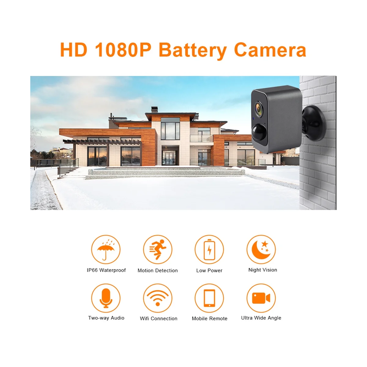 WIFI CCTV Battery Camera Low Power Wireless Security Cam Video Surveillance IP66 Waterproof IP Camera