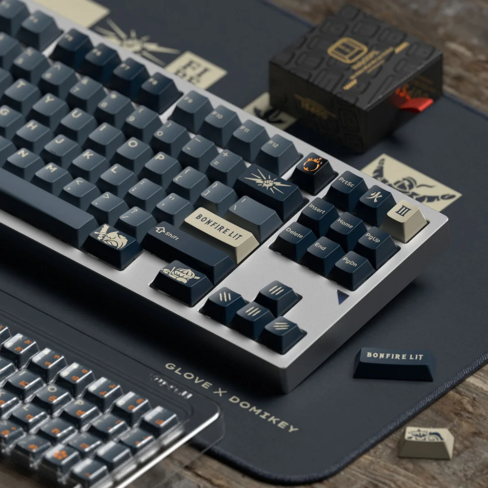 Glove X Domikey Cherry Link Fire ABS Doubleshot keycap for mx stem keyboard poker 87 104 gh60 xd64 xd68 xd87 bm60 bm65 bm80