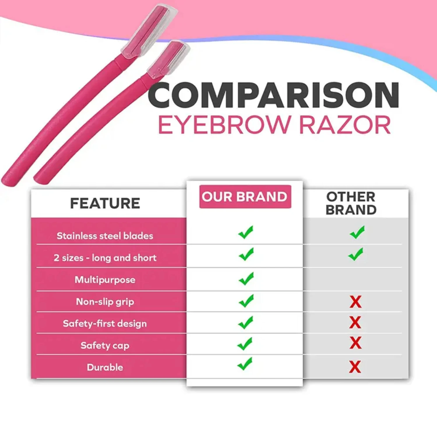 Женский набор изысканных бритв для бровей и лица 6 шт. нежная удобная бритва