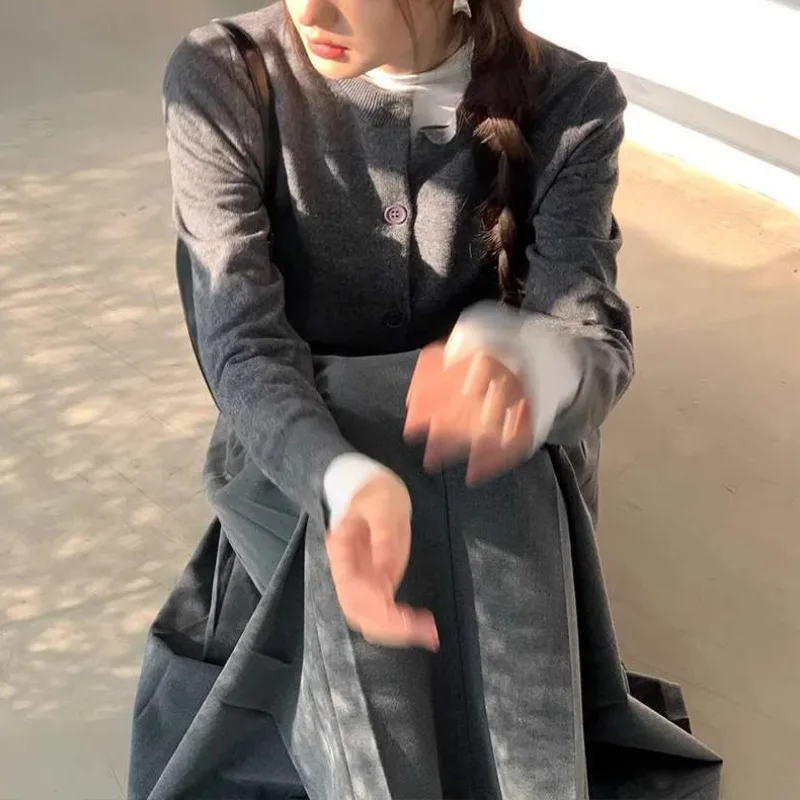 Кардиган женский трикотажный в Корейском стиле с принтом