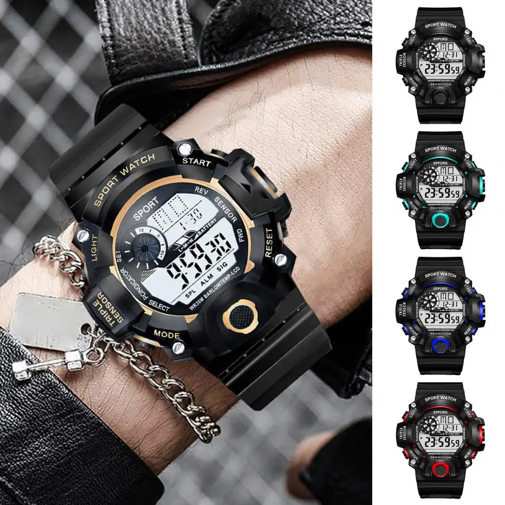 

Modern Electronic Watch Silicone Wristband Digital Watch Multifunctional Outdoor Running Sports Daily Wristwatch birthday Gift