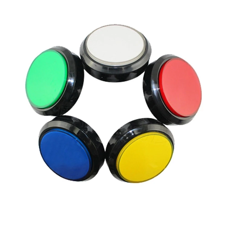 

100mm Game Machine With Light Button Reset Button Switch 10cm Flat Button Game Accessories