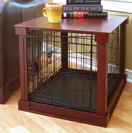 

Pet Dog Crate End Table with Cover, Mahogany, Medium, 30L x 19W x 21H in.