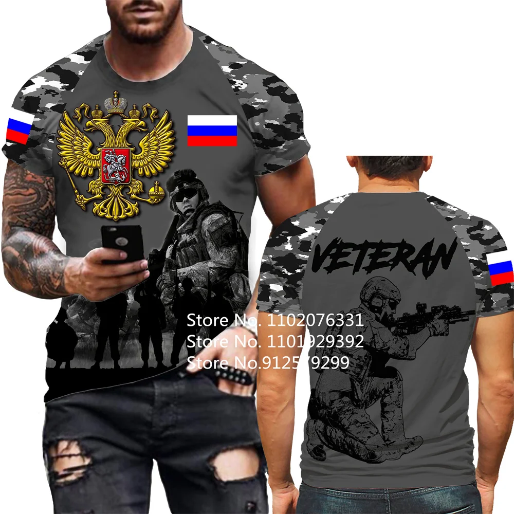 Купи 2023 Fashion Russia Army Camouflage T Shirt Camouflage Army Veteran 3D Special Forces Short Sleeve Russia Flag Tee Shirts за 409 рублей в магазине AliExpress