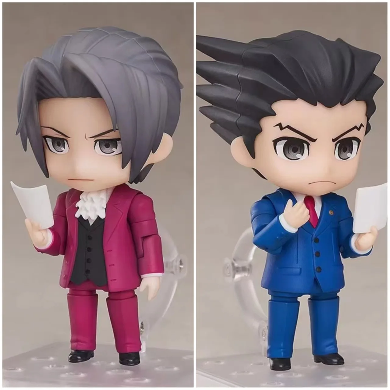 

Anime Ace Attorney Phoenix Wright Miles Edgeworth 1761#1762# PVC Figure Collectible Model Toy 10cm