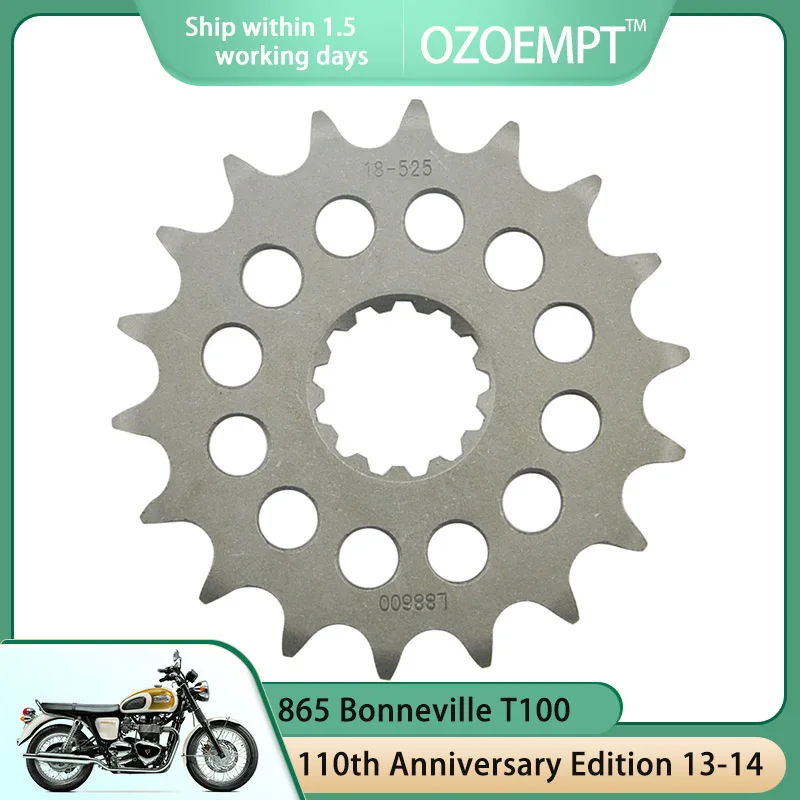 Передняя Звездочка для мотоцикла OZOEMPT 525-18T, подходит для 865 Bonneville Land Speed Special Edition,T100 110 Юбилейная версия