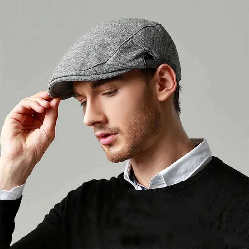 

Classic Men's Hat Berets Cap Driving Sun Flat Cap Fashion Cotton Berets Caps for Men Casual Peaked Hat Visors Casquette Hat