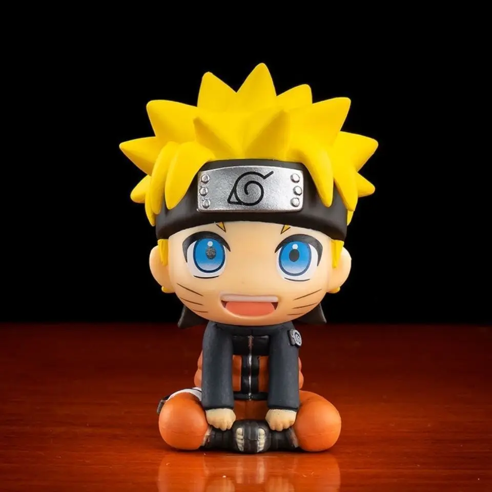 

9cm Anime Naruto Figure Uzumaki Naruto Kakashi Uchiha Sasuke Itachi Cute Toys Q Figurals Nendoroid Car Decoration Model Doll