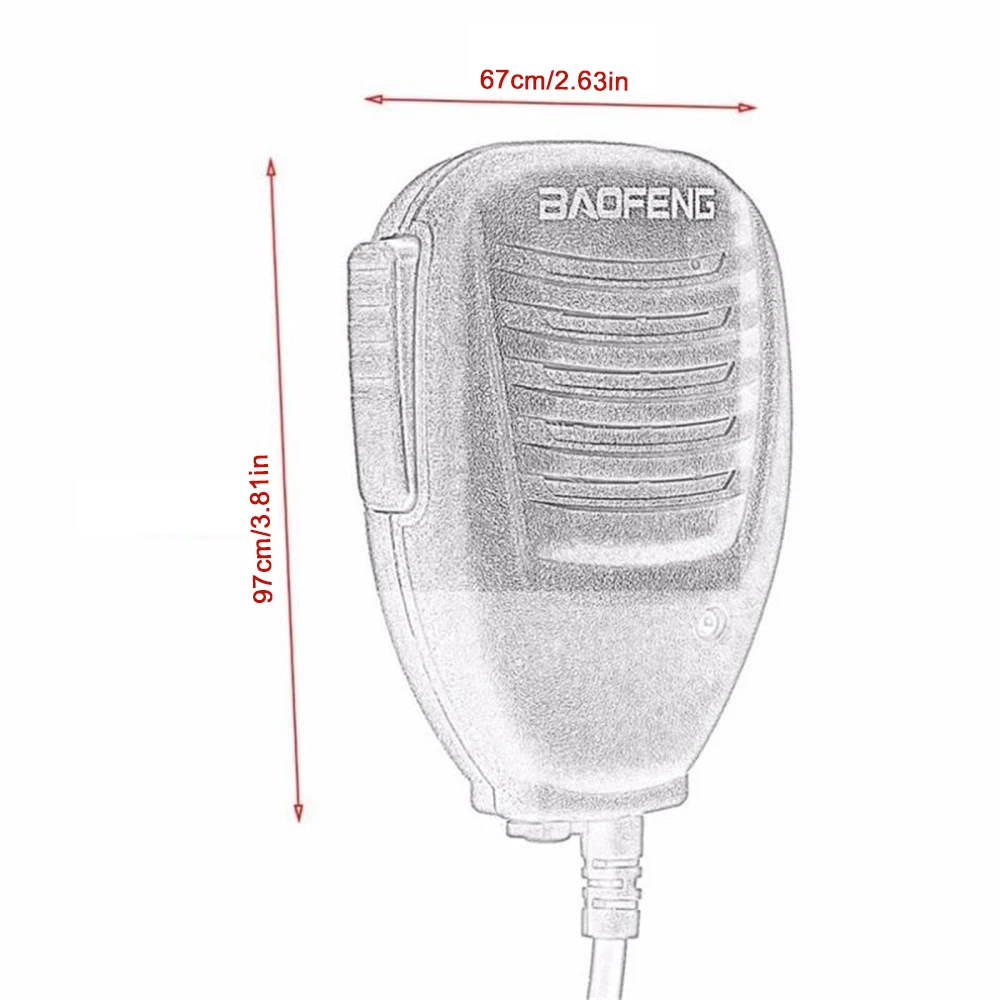 New Original Baofeng Walkie Talkie Microphone Handheld Two Way Radio Speaker Mic Headset For UV-5R UV-5RE Plus 3R+ B5 B6 6R 888S images - 6