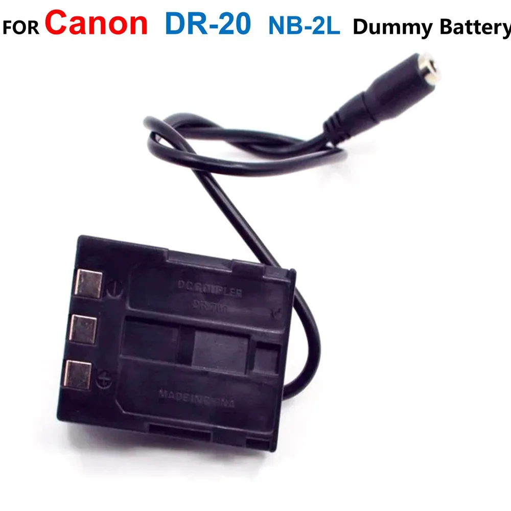 

DR-20 DR20 DC Coupler NB-2LH NB-2L NB2L Dummy Dattery For Canon Powershot G7 G9 S40 S45 S50 S55 S60 S70 S80 EOS 350D 400D XT XTi