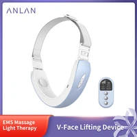 anlan v face lifting device ems massage double chin remove v shaped redblue led light therapy face slimming face lift device