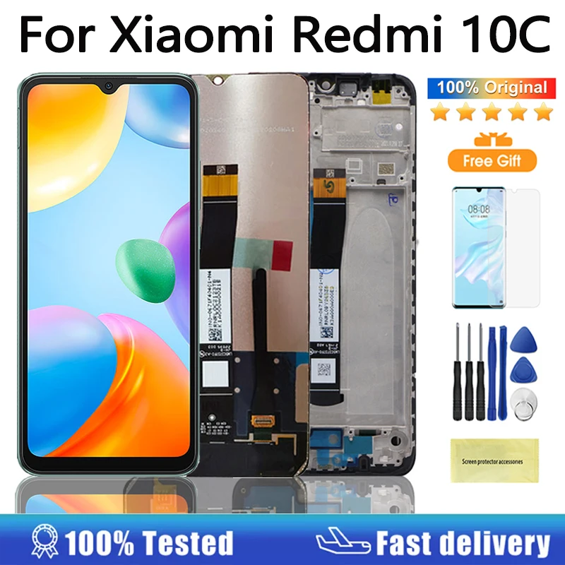 

ЖК-дисплей 6,71 "для Xiaomi Redmi 10C, ЖК-дисплей с сенсорным экраном и дигитайзером в сборе для Redmi 10c, 220333QBI, 220333QAG, оригинал