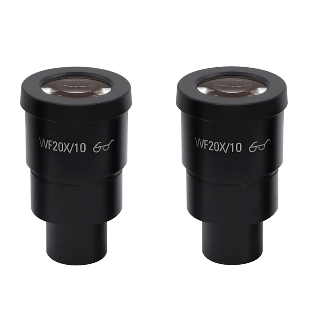 

1 Pair Professional 20X Stereo Microscope Eyepiece Black Extreme Widefield Oculars for Binocular Trinocular Microscopio