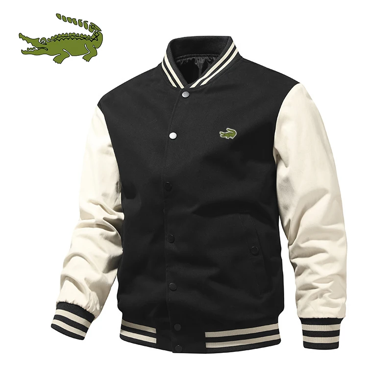 

Giacca da uomo bomber in cotone giacca sportiva casual с принтом allentata giacca da esterno con colletto alla coreana