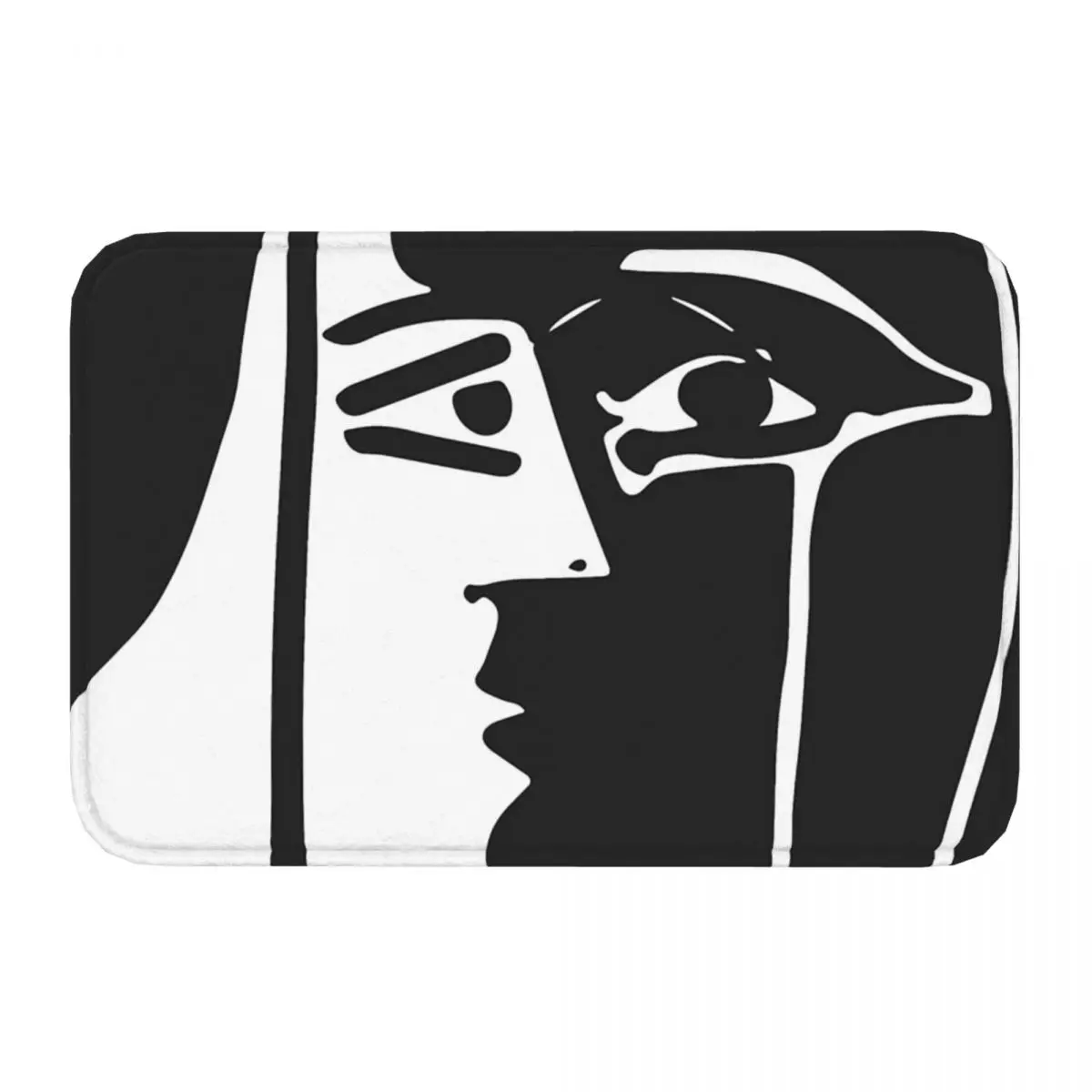 Pablo Picasso Cubist Painter Bedroom Mat Kiss 1979 Doormat Flannel Carpet Entrance Door Rug Home Decor images - 6