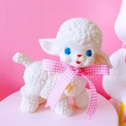 Классический декор в виде овечки, плюшевая игрушка, резиновое животное, милая девочка, сердце, принцесса, декор для комнаты, розовая девочка, украшение для стола, кукла