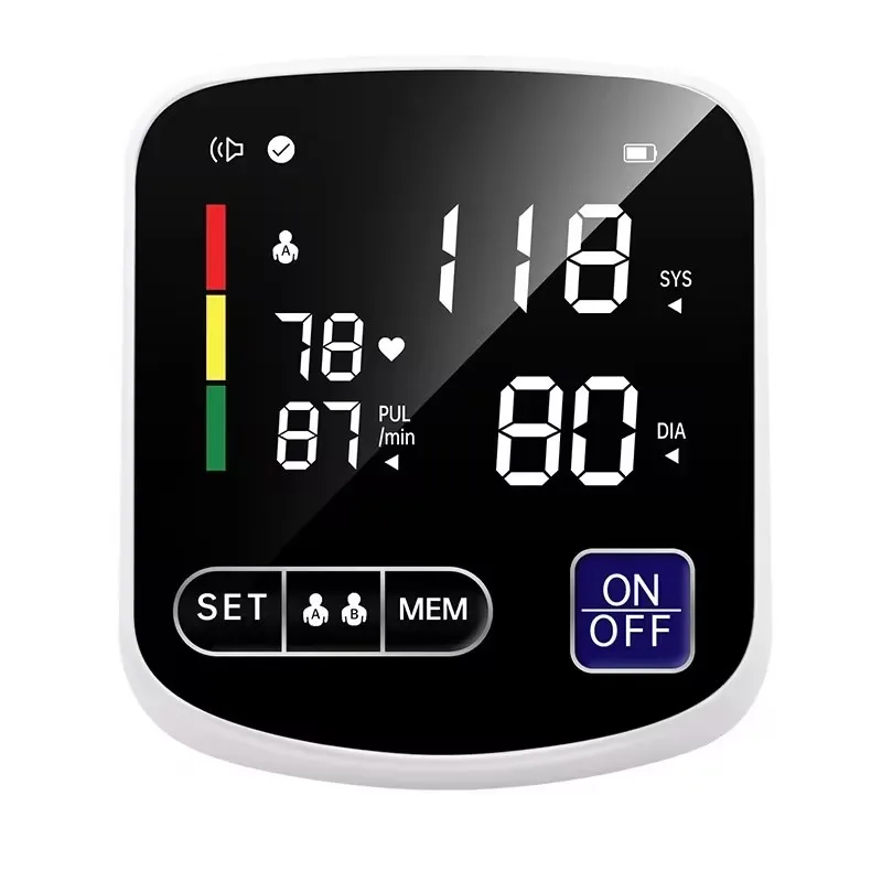 Цифровой монитор артериального давления большой светодиодный дисплей тонометр