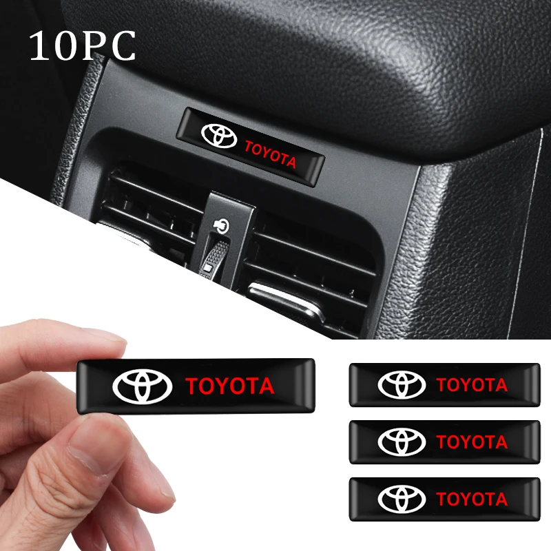 

4/10PCS 3D Epoxy Car Sticker Badge Emblem Decal Decorating For Toyota Corolla E150 Chr Auris Yaris Camry 40 Cruiser Auto Parts
