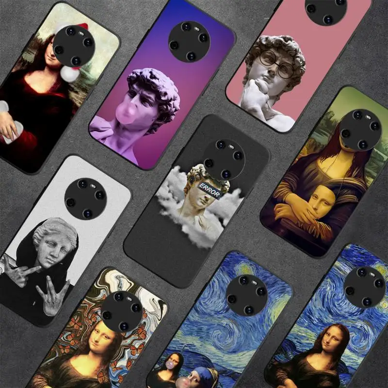 

Alternative statue David art mona lisa Phone Case For Huawei Y 5 Y62019 Y52018 Y92019 Luxury case for 9prime2019