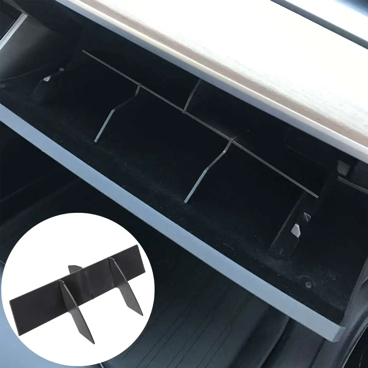 

Glove Box Organizer Partition Plate for Tesla Model 3 Center Console Storage Glovebox Container Shelf Stowing Tidying