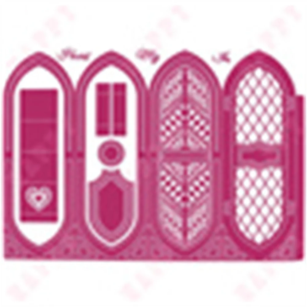 

2022 Arrival New Pop Up Portico Card Shape Metal Cutting Dies Scrapbook Diary Diy Decoration Embossing Template Greeting Molds