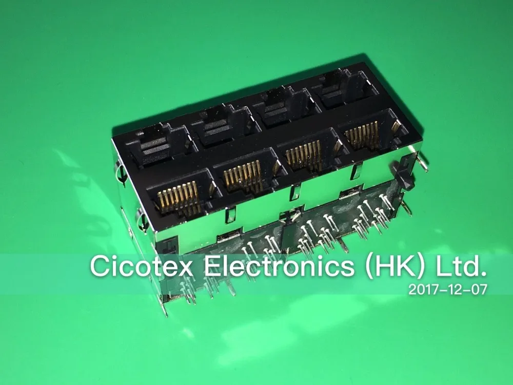 0833-2X4R-55-F RJ45 CONN MAGJACK 8PORT 100 BASE-T