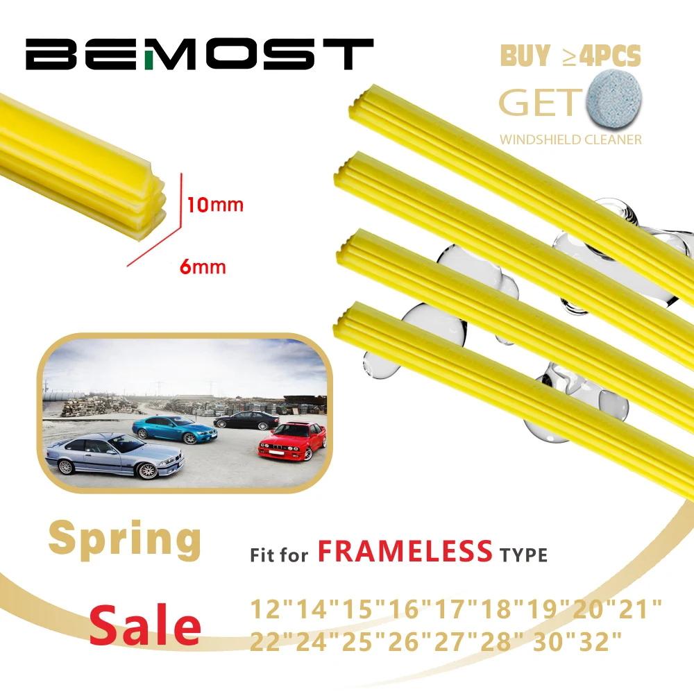 

2 шт., автомобильные щетки стеклоочистителя, силикагель, силиконовые полоски для пополнения 12 "14" 15 "16" 17 "18" 19 "20" 21 "22" 24 "25" 26 "28" 30 "32" Для бескаркасные щетки стеклоочистителя 6 мм