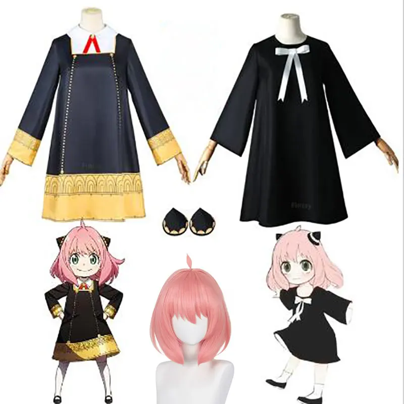 

Парик для косплея из аниме «Семья ани», термостойкий синтетический вечерний женский Милая Короткая Сумочка + шапочка для парика с шпильками