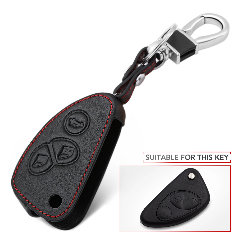 Чехол для ключей из натуральной кожи для Alfa Romeo 147, 166, 156 JTD TS GT с функцией складывания.