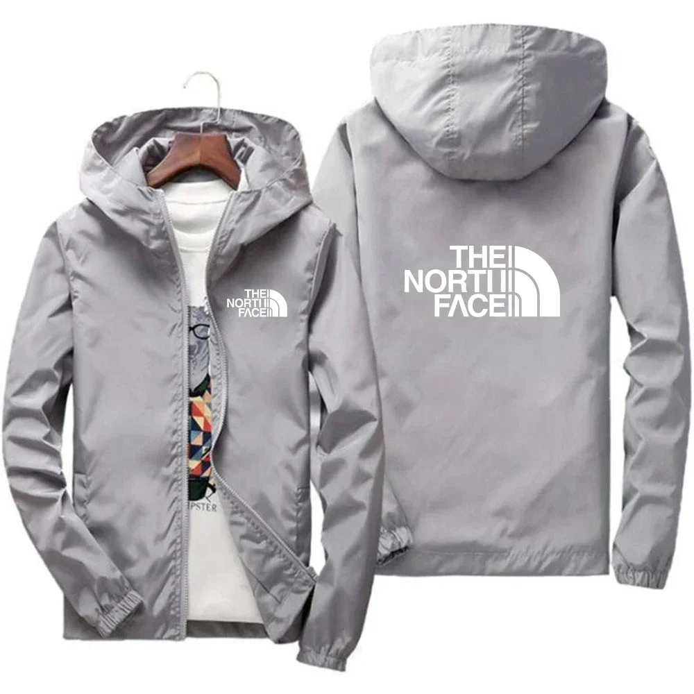 Мужская ветрозащитная куртка на молнии водонепроницаемая Спортивная Уличная