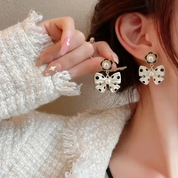 2022 new big polka dot bow earring for women girl wedding engagement party jewelry accessories