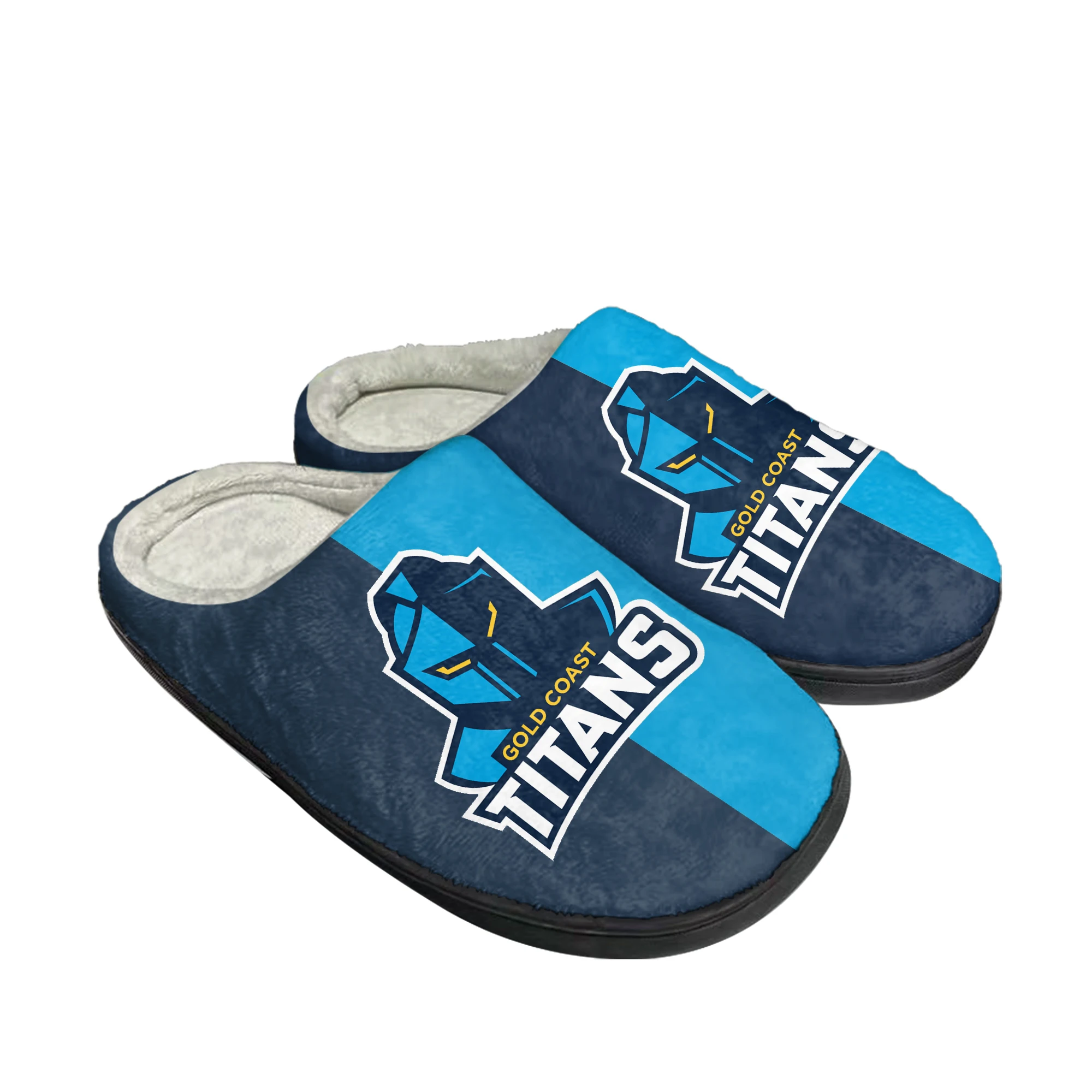 

Gold Coast Titans Australian Rugby Home Cotton Slippers Mens Womens Plush Bedroom Casual Keep Warm Shoes Thermal DIY Shoe