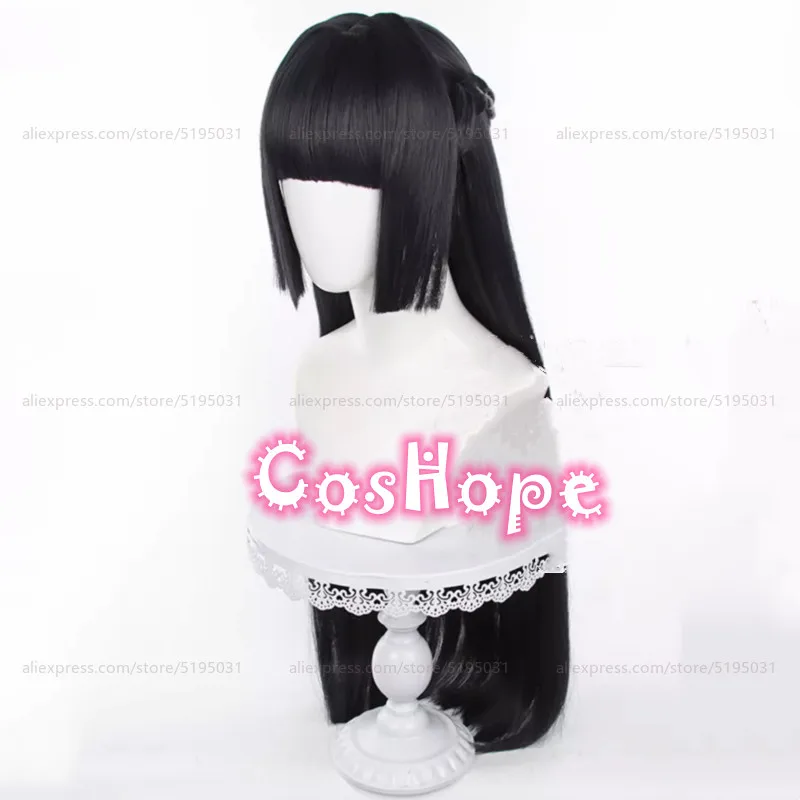 Парик для косплея Hoshimi Miyabi длинный прямой черный парик 85 см парики из аниме
