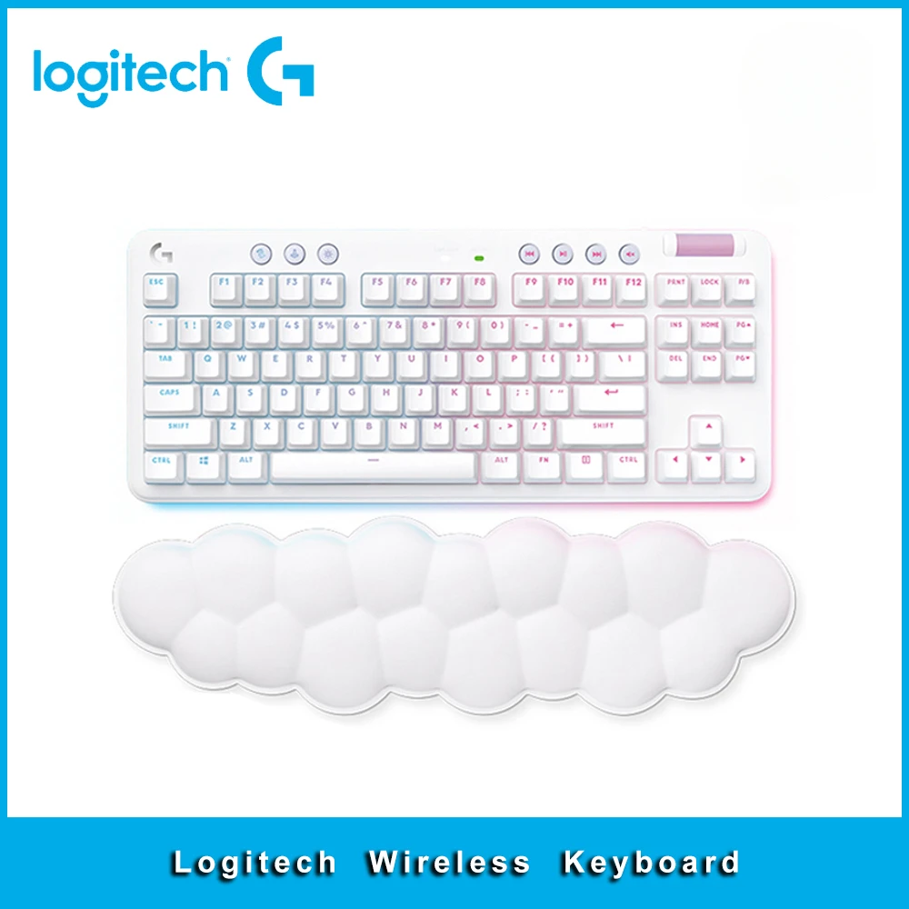 

Logitech G715 Wireless Mechanical Gaming Keyboard with LIGHTSYNC RGB Lighting Lightspeed, Linear Switches and Keyboard Palm Rest