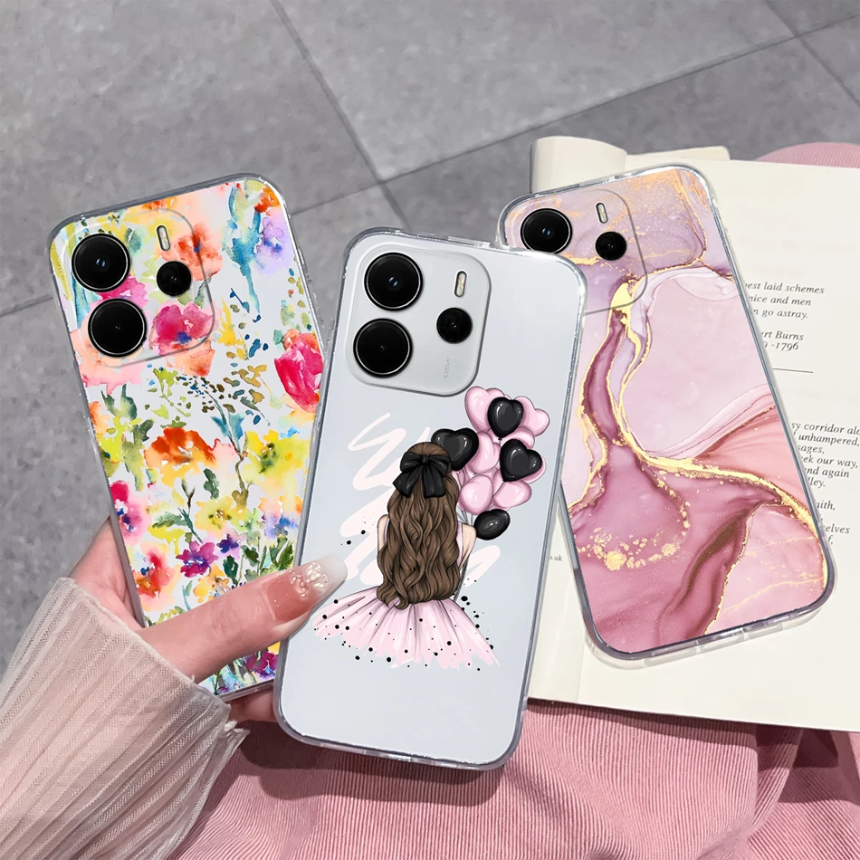 Чехол для Xiaomi Redmi Note 14 4G европейская версия чехол телефона мягкие прозрачные